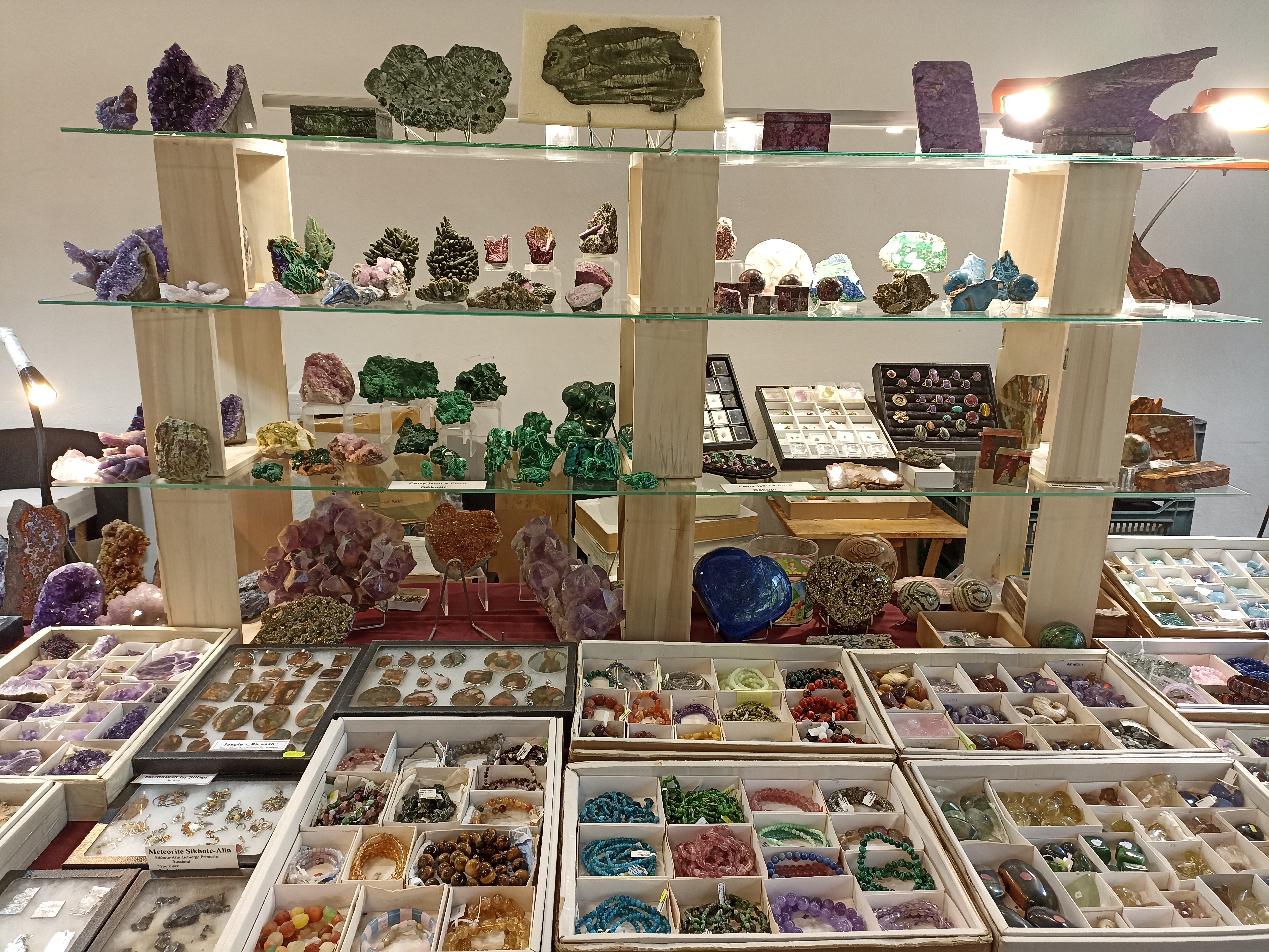 Výstava minerálů šperků drahokamů Výstaviště České Budějovice podzim 2024