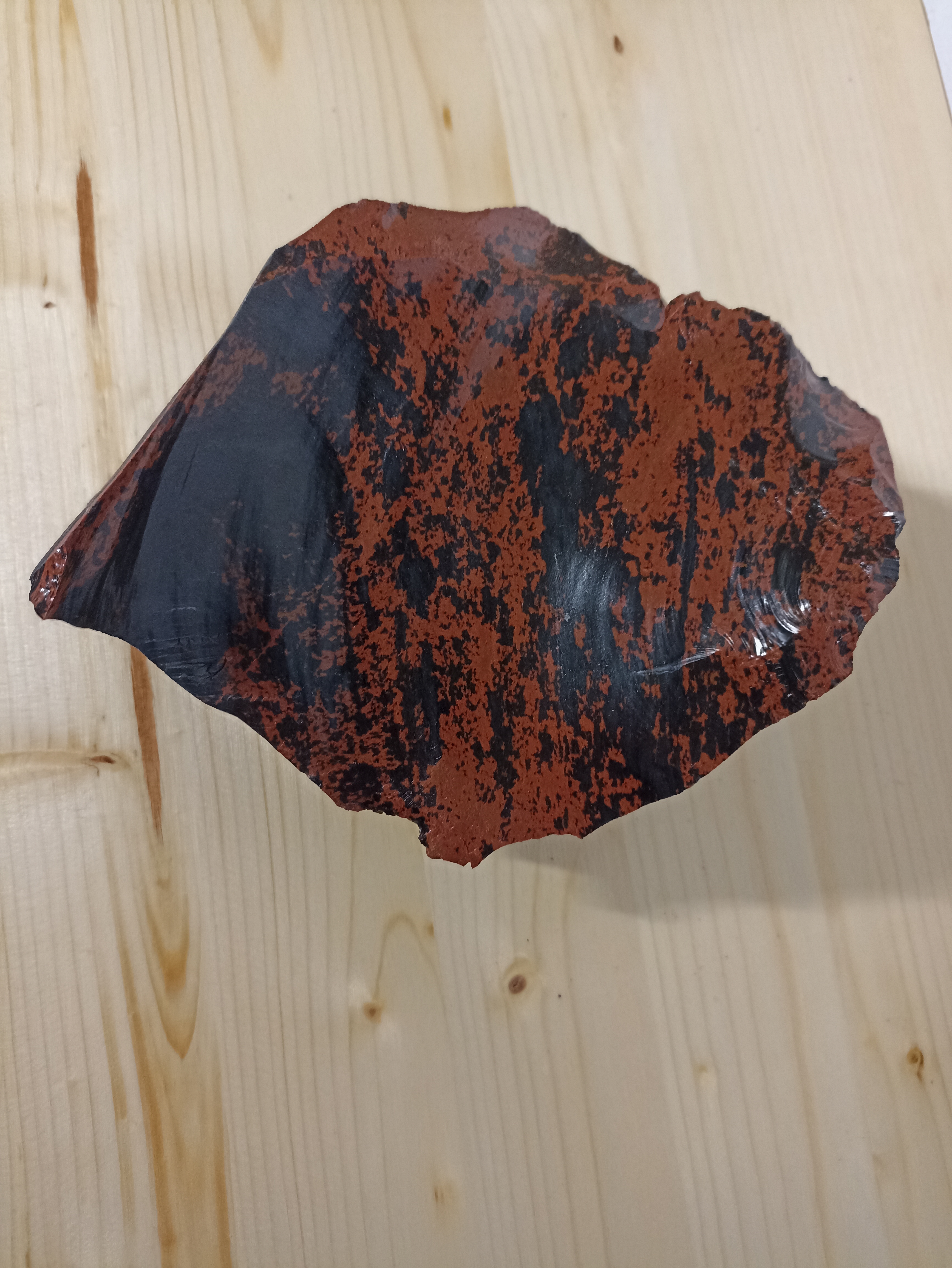 Obsidián - Moka, surový- mahagonový 1,118 kg.