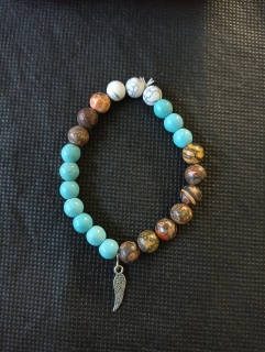 Náramek přátelství s přívěskem a minerály