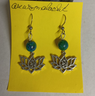 Om - náušnice s minerály. 