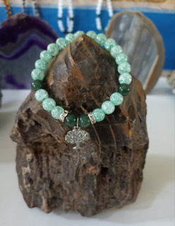 Náramek se stromem Života Křišťál a Avanturin.