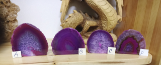 Achát řez základna růžová č:1 