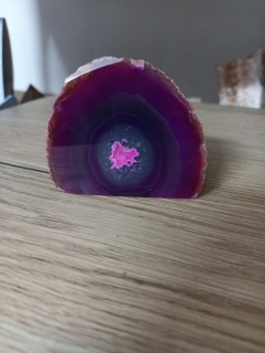 Achát řez základna růžová č: 3