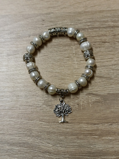 Říční perly, náramek na ruku se stromem Života. 