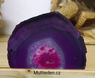 Achát růžový, řez základna 0,680 kg