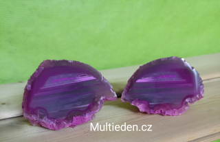 Achát růžový geoda = 2 poloviny. R:1
