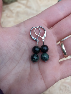 Jaspis Kambamba Náušnice 8 mm