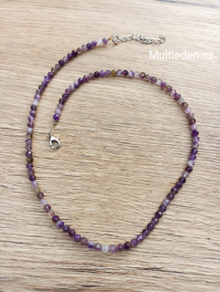 Ametyst fasetovany náhrdelník 4 mm