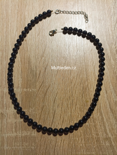 Černý Turmalín náhrdelník 6 mm