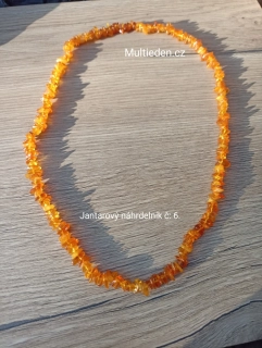Jantarový náhrdelník medový č:6 