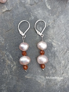 Říční perly, fasetovany Granát c: 4 