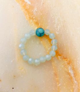 Prsten : Opalit a Tyrkenit 