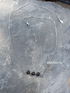  Černý Turmalín náhrdelník. 