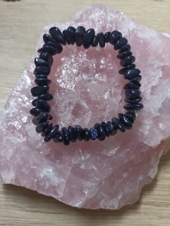 Dětský náramek na ruku z minerálů modrý Aventurín.