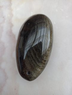 Zlatý Obsidián - masážní kámen.