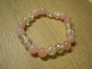 Růženín +křištál - náramek