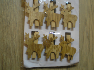 Sob - dekorační dřevěný kolíček - sada.