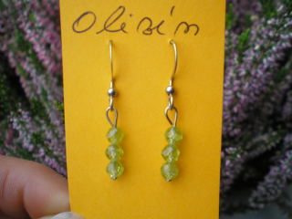 Olivín, náušnice chirurgická ocel